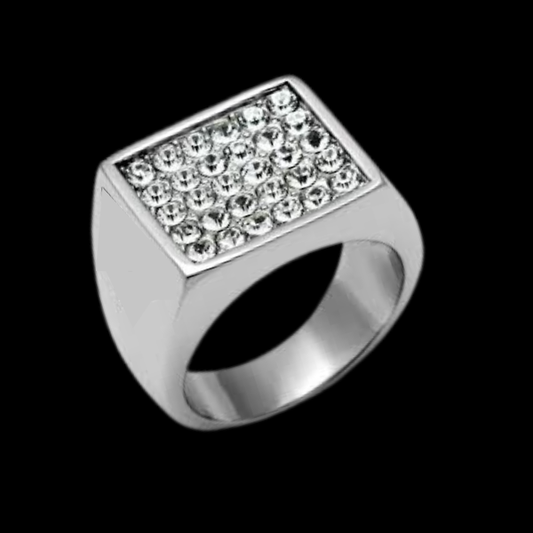 Men Siler Stones Ring